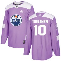 Adidas Edmonton Oilers #10 Esa Tikkanen Purple Authentic Fights Cancer Stitched NHL Jersey