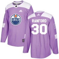 Adidas Edmonton Oilers #30 Bill Ranford Purple Authentic Fights Cancer Stitched NHL Jersey