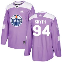 Adidas Edmonton Oilers #94 Ryan Smyth Purple Authentic Fights Cancer Stitched NHL Jersey