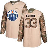 Adidas Edmonton Oilers #33 Cam Talbot Camo Authentic 2017 Veterans Day Stitched NHL Jersey