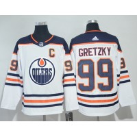 Adidas Edmonton Oilers #99 Wayne Gretzky White Road Authentic Stitched NHL Jersey