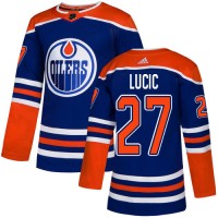 Adidas Edmonton Oilers #27 Milan Lucic Royal Alternate Authentic Stitched NHL Jersey