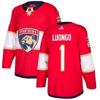 Adidas Florida Panthers #1 Roberto Luongo Red Home Authentic Stitched NHL Jersey