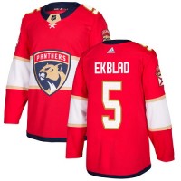 Adidas Florida Panthers #5 Aaron Ekblad Red Home Authentic Stitched NHL Jersey