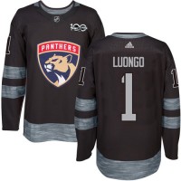 Adidas Florida Panthers #1 Roberto Luongo Black 1917-2017 100th Anniversary Stitched NHL Jersey