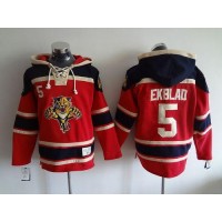 Florida Panthers #5 Aaron Ekblad Red Sawyer Hooded Sweatshirt Stitched NHL Jersey