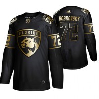 Adidas Florida Panthers #72 Sergei Bobrovsky Men's 2019 Black Golden Edition Authentic Stitched NHL Jersey