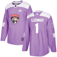 Adidas Florida Panthers #1 Roberto Luongo Purple Authentic Fights Cancer Stitched NHL Jersey