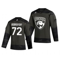 Florida Florida Panthers #72 Sergei Bobrovsky Adidas 2019 Veterans Day Men's Authentic Practice NHL Jersey Camo