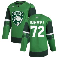 Florida Florida Panthers #72 Sergei Bobrovsky Men's Adidas 2020 St. Patrick's Day Stitched NHL Jersey Green.jpg.jpg