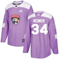 Adidas Florida Panthers #34 James Reimer Purple Authentic Fights Cancer Stitched NHL Jersey