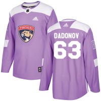 Adidas Florida Panthers #63 Evgenii Dadonov Purple Authentic Fights Cancer Stitched NHL Jersey