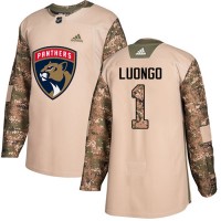 Adidas Florida Panthers #1 Roberto Luongo Camo Authentic 2017 Veterans Day Stitched NHL Jersey
