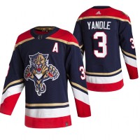Florida Florida Panthers #3 Keith Yandle Black Men's Adidas 2020-21 Reverse Retro Alternate NHL Jersey