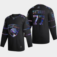 Florida Florida Panthers #77 Frank Vatrano Men's Nike Iridescent Holographic Collection NHL Jersey - Black