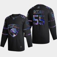 Florida Florida Panthers #55 Noel Acciari Men's Nike Iridescent Holographic Collection NHL Jersey - Black