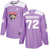 Adidas Florida Panthers #72 Sergei Bobrovsky Purple Authentic Fights Cancer Stitched NHL Jersey