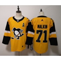 Adidas Pittsburgh Penguins #71 Evgeni Malkin Gold Alternate Stitched NHL Jersey