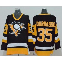 Mitchell&Ness Pittsburgh Penguins #35 Tom Barrasso Black Stitched NHL Jersey