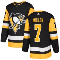 Adidas Pittsburgh Penguins #7 Joe Mullen Black Home Authentic Stitched NHL Jersey