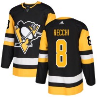 Adidas Pittsburgh Penguins #8 Mark Recchi Black Home Authentic Stitched NHL Jersey