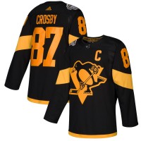 adidas Pittsburgh Penguins #87 Sidney Crosby Black 2019 NHL Stadium Series Authentic Stitched NHL Jersey