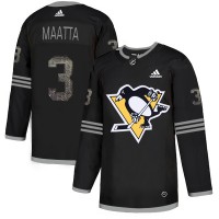 Adidas Pittsburgh Penguins #3 Olli Maatta Black Authentic Classic Stitched NHL Jersey