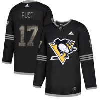 Adidas Pittsburgh Penguins #17 Bryan Rust Black Authentic Classic Stitched NHL Jersey