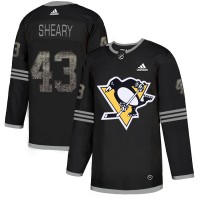 Adidas Pittsburgh Penguins #43 Conor Sheary Black Authentic Classic Stitched NHL Jersey