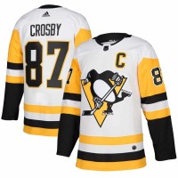 Adidas Pittsburgh Penguins #87 Sidney Crosby White Authentic C Patch Stitched NHL Jersey