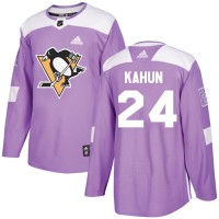 Adidas Pittsburgh Penguins #24 Dominik Kahun Purple Authentic Fights Cancer Stitched NHL Jersey