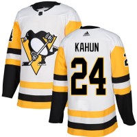 Adidas Pittsburgh Penguins #24 Dominik Kahun White Road Authentic Stitched NHL Jersey