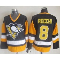 Pittsburgh Penguins #8 Mark Recchi Black CCM Throwback Stitched NHL Jersey