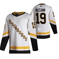 Pittsburgh Pittsburgh Penguins #19 Jared McCann White Men's Adidas 2020-21 Reverse Retro Alternate NHL Jersey