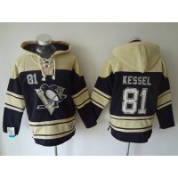 Pittsburgh Penguins #81 Phil Kessel Black Sawyer Hooded Sweatshirt Stitched NHL Jersey