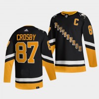 Adidas Pittsburgh Penguins #87 Sidney Crosby Men's 2021-22 Alternate Authentic NHL Jersey - Black