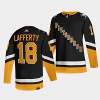 Adidas Pittsburgh Penguins #18 Sam Lafferty Men's 2021-22 Alternate Authentic NHL Jersey - Black
