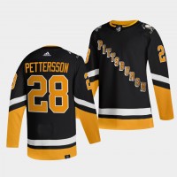 Adidas Pittsburgh Penguins #28 Marcus Pettersson Men's 2021-22 Alternate Authentic NHL Jersey - Black