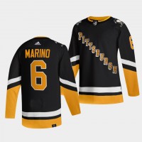Adidas Pittsburgh Penguins #6 John Marino Men's 2021-22 Alternate Authentic NHL Jersey - Black
