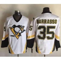 Pittsburgh Penguins #35 Tom Barrasso White CCM Throwback Stitched NHL Jersey