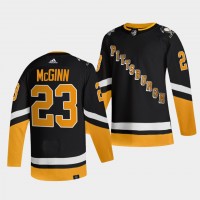 Adidas Pittsburgh Penguins #23 Brock McGinn Men's 2021-22 Alternate Authentic NHL Jersey - Black