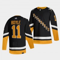 Adidas Pittsburgh Penguins #11 Brian Boyle Men's 2021-22 Alternate Authentic NHL Jersey - Black