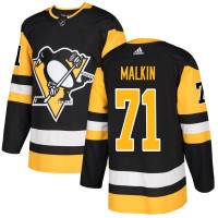 Adidas Pittsburgh Penguins #71 Evgeni Malkin Black Home Authentic Stitched NHL Jersey