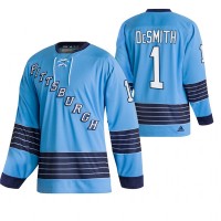 Pittsburgh Pittsburgh Penguins #1 Casey Desmith Adidas Men's NHL Light Blue Team Classics Authentic Jersey