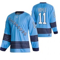 Pittsburgh Pittsburgh Penguins #11 Brian Boyle Adidas Men's NHL Light Blue Team Classics Authentic Jersey