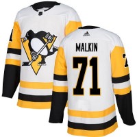 Adidas Pittsburgh Penguins #71 Evgeni Malkin White Road Authentic Stitched NHL Jersey