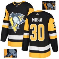 Adidas Pittsburgh Penguins #30 Matt Murray Black Home Authentic Fashion Gold Stitched NHL Jersey