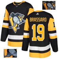 Adidas Pittsburgh Penguins #19 Derick Brassard Black Home Authentic Fashion Gold Stitched NHL Jersey