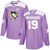 Adidas Pittsburgh Penguins #19 Derick Brassard Purple Authentic Fights Cancer Stitched NHL Jersey