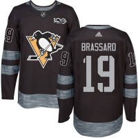Adidas Pittsburgh Penguins #19 Derick Brassard Black 1917-2017 100th Anniversary Stitched NHL Jersey